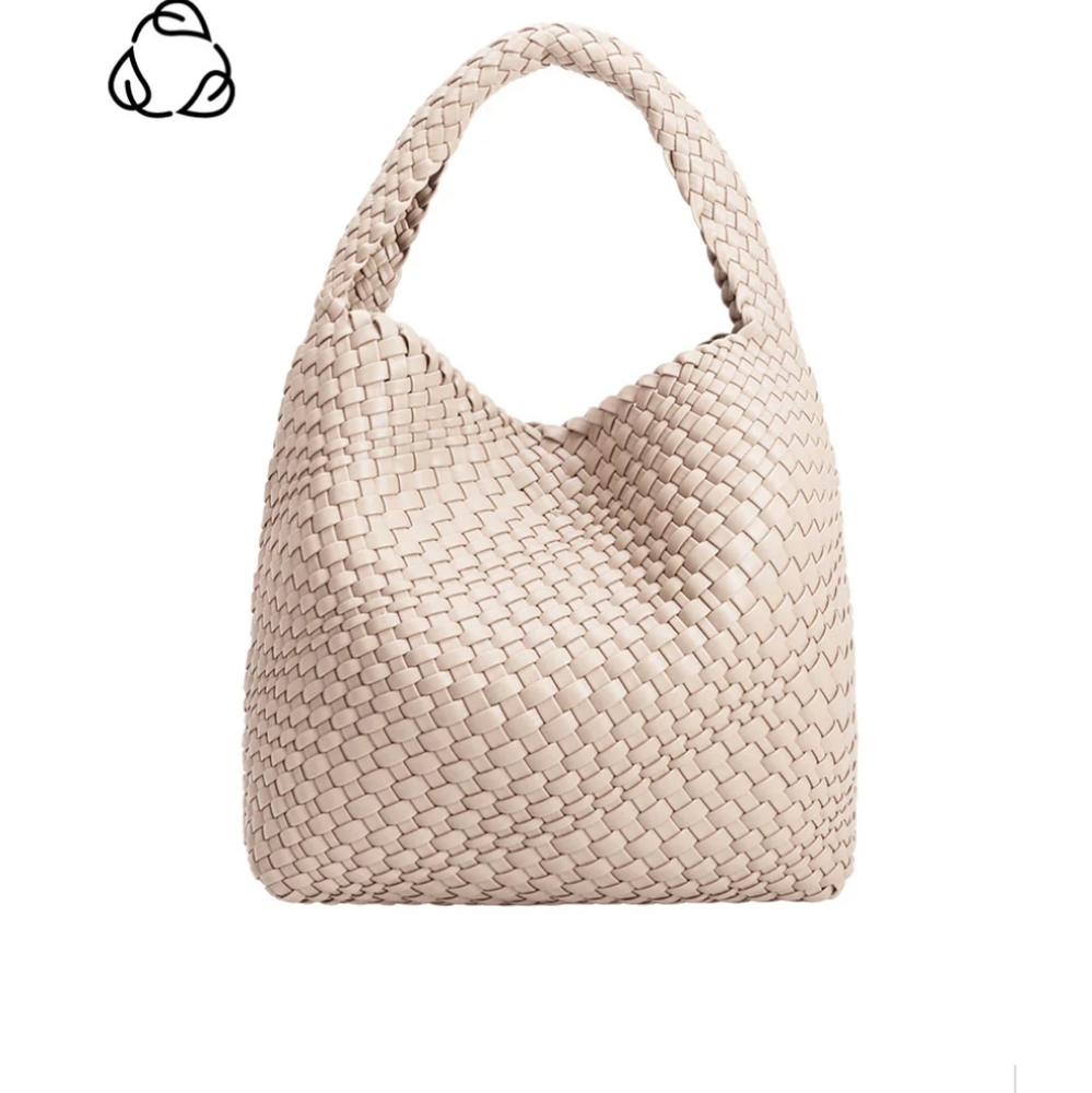 Vegan leather shoulder hobo bag